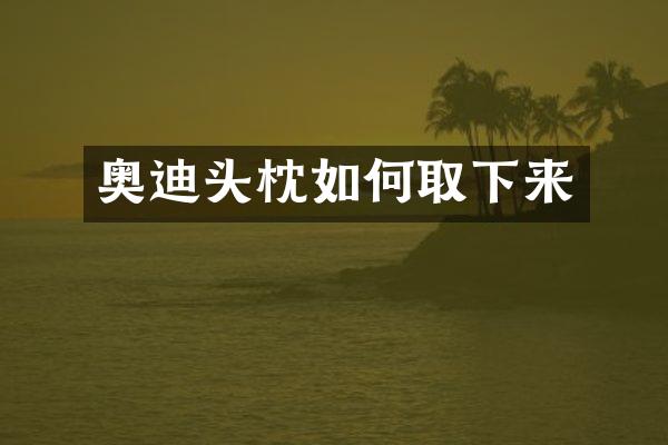 奥迪头枕如何取下来