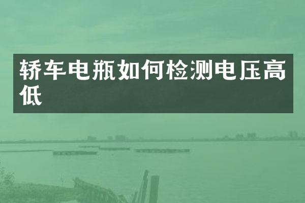 轿车电瓶如何检测电压高低