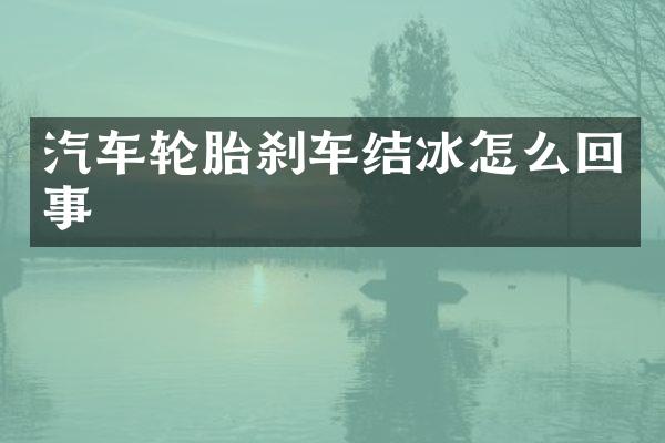 汽车轮胎刹车结冰怎么回事