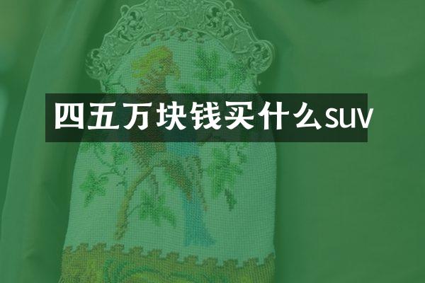 四五万块钱买什么suv