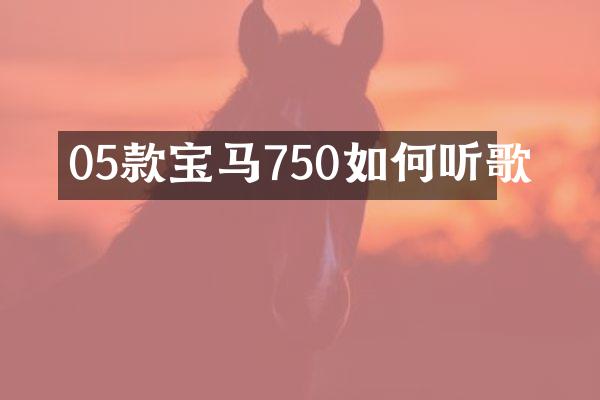 05款宝马750如何听歌