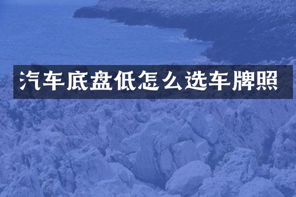 汽车底盘低怎么选车牌照