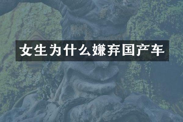女生为什么嫌弃国产车