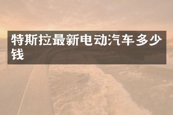 特斯拉最新电动汽车多少钱