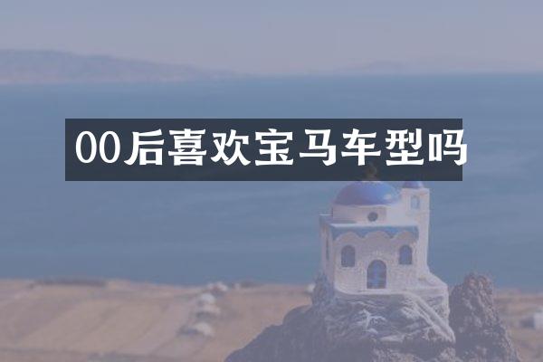00后喜欢宝马车型吗