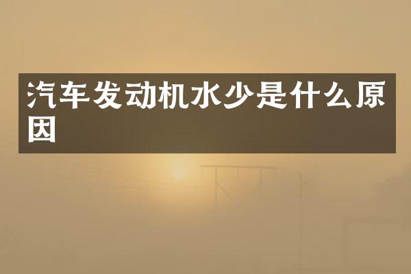 汽车发动机水少是什么原因