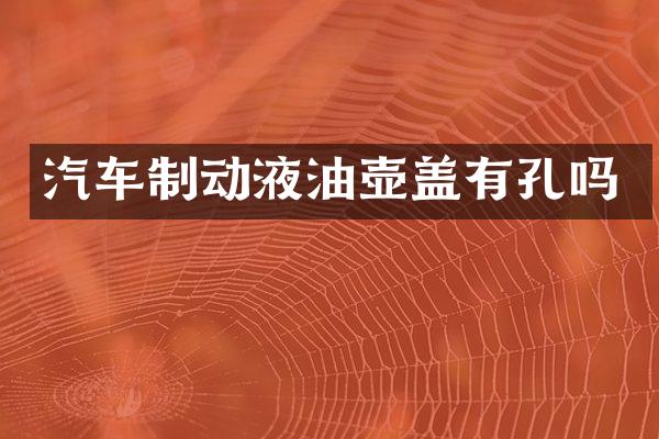 汽车制动液油壶盖有孔吗