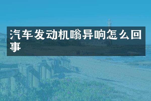 汽车发动机嗡异响怎么回事