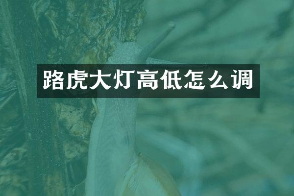 路虎大灯高低怎么调