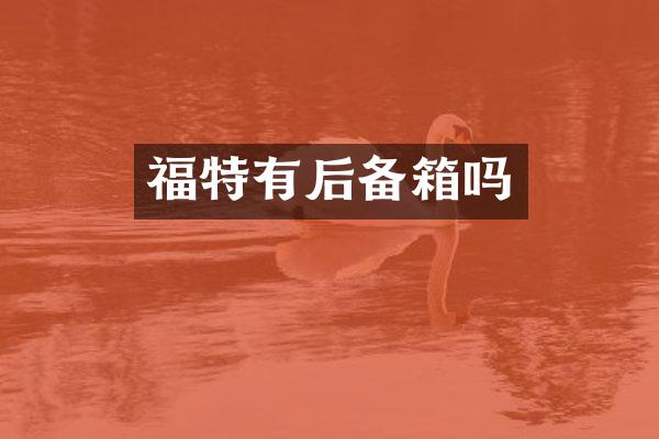 福特有后备箱吗