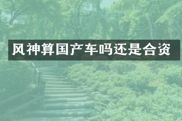 风神算国产车吗还是合资