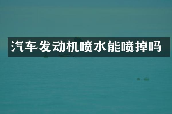 汽车发动机喷水能喷掉吗