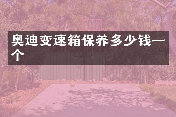 奥迪变速箱保养多少钱一个