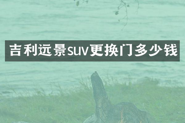 吉利远景suv更换门多少钱
