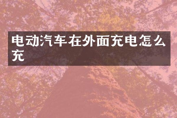 电动汽车在外面充电怎么充