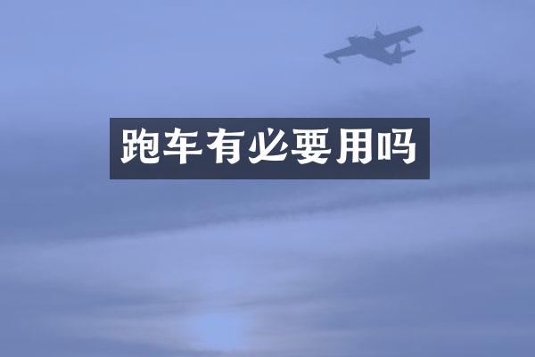 跑车有必要用吗