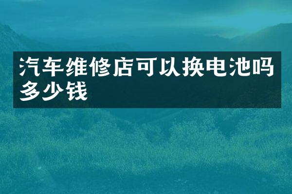 汽车维修店可以换电池吗多少钱
