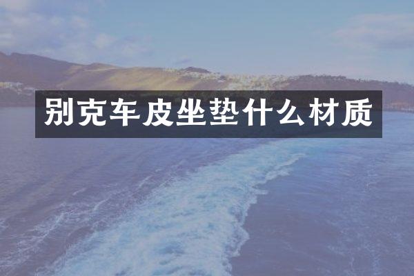 别克车皮坐垫什么材质