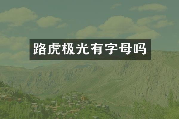 路虎极光有字母吗