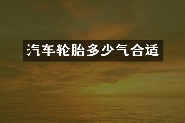 汽车轮胎多少气合适