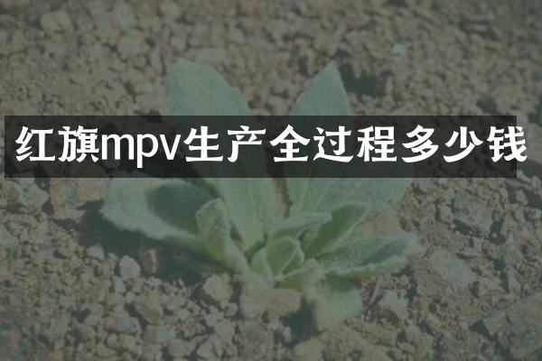 红旗mpv生产全过程多少钱