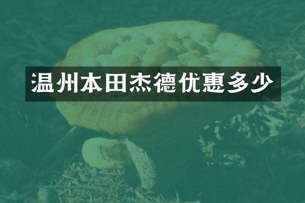 温州本田杰德优惠多少