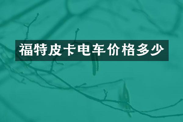福特皮卡电车价格多少