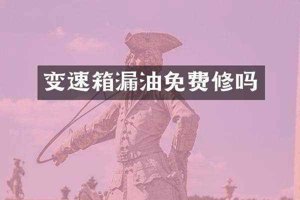 变速箱漏油免费修吗