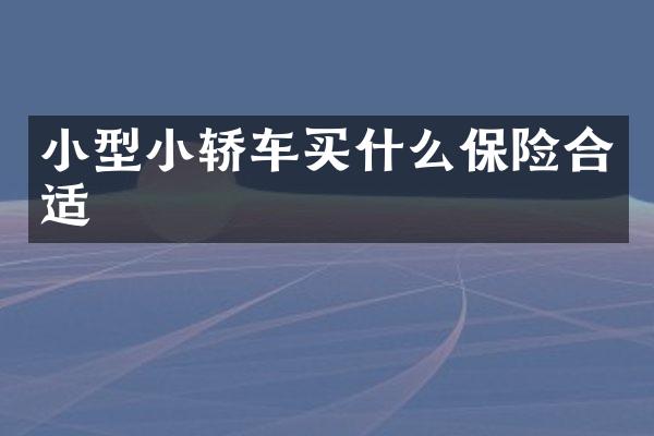 小型小轿车保险合适