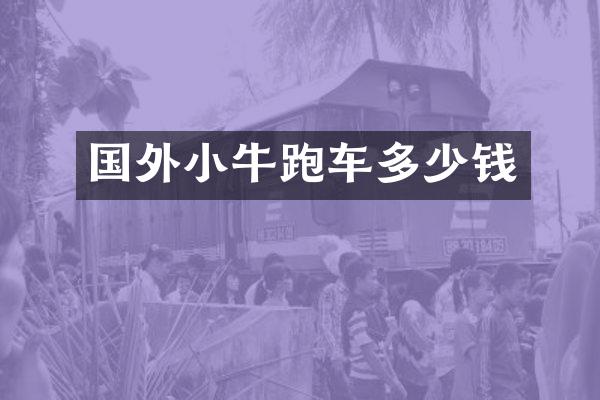 国外小牛跑车多少钱