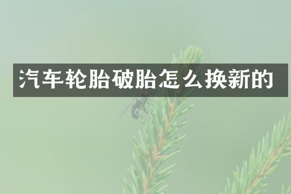 汽车轮胎破胎怎么换新的