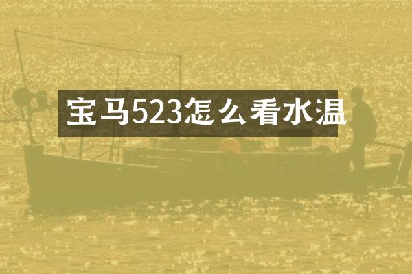宝马523怎么看水温
