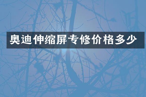 奥迪伸缩屏专修价格多少