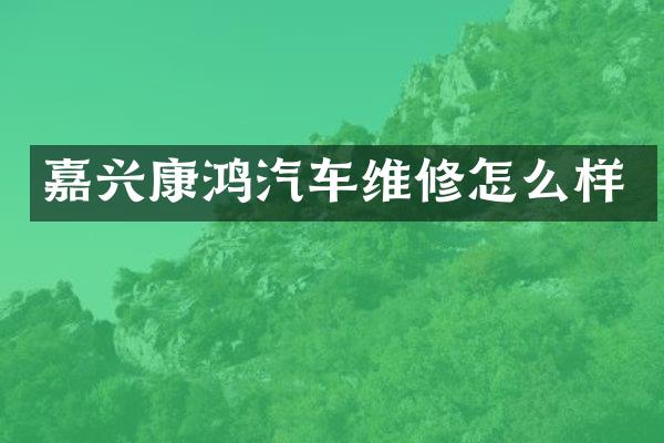 嘉兴康鸿汽车维修怎么样