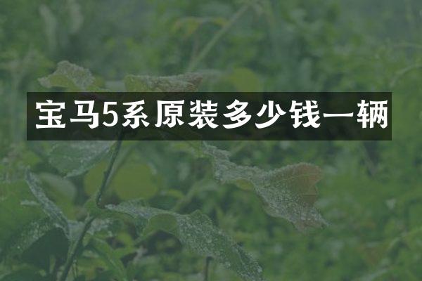 宝马5系原装多少钱一辆