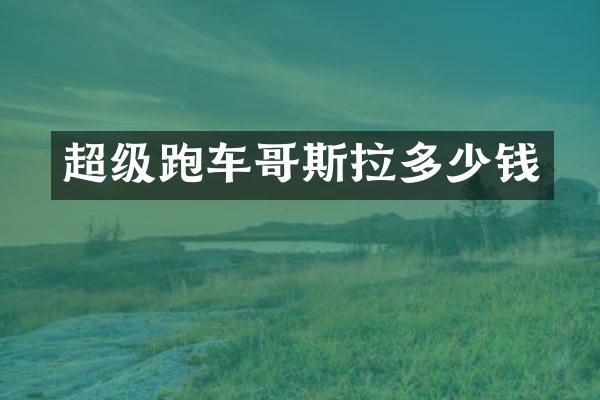 超级跑车哥斯拉多少钱