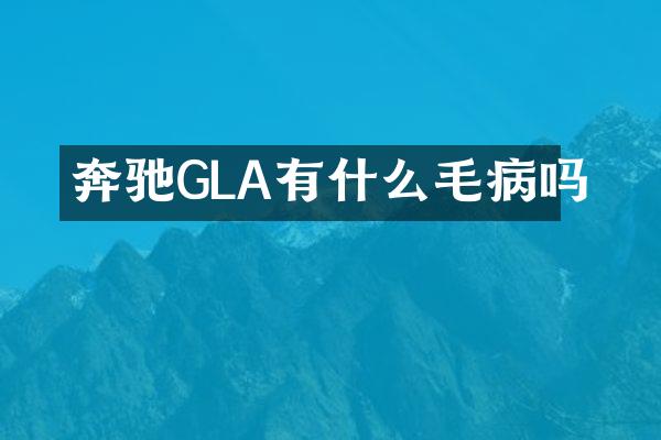 奔驰GLA有什么毛病吗