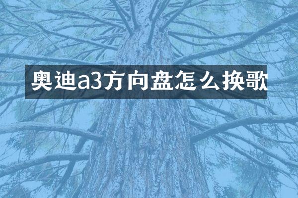 奥迪a3方向盘怎么换歌