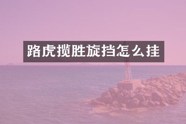 路虎揽胜旋挡怎么挂