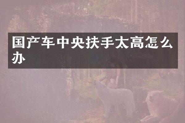 国产车中央扶手太高怎么办