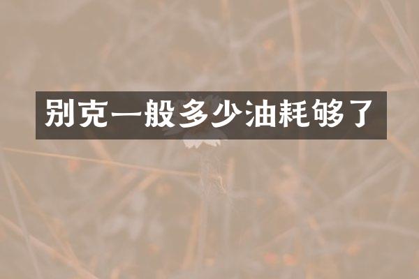 别克一般多少油耗够了