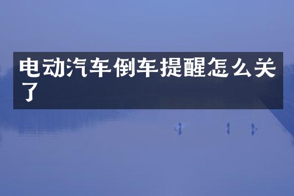 电动汽车倒车提醒怎么关了