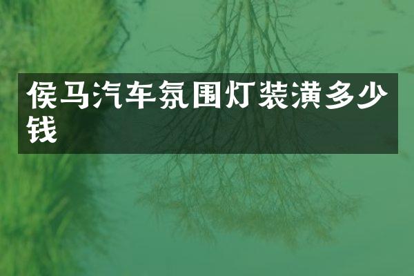 侯马汽车氛围灯装潢多少钱