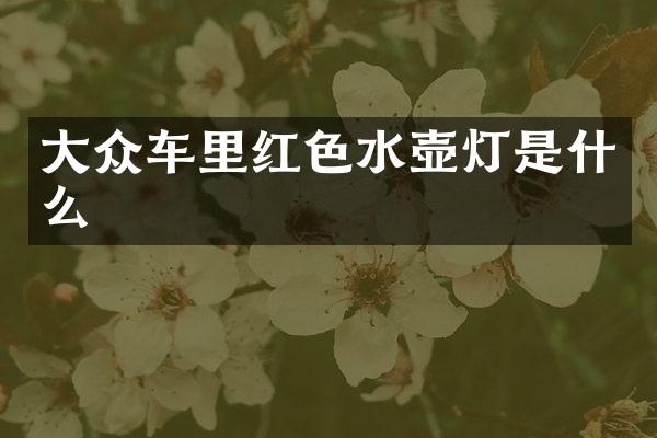 大众车里红色水壶灯是什么