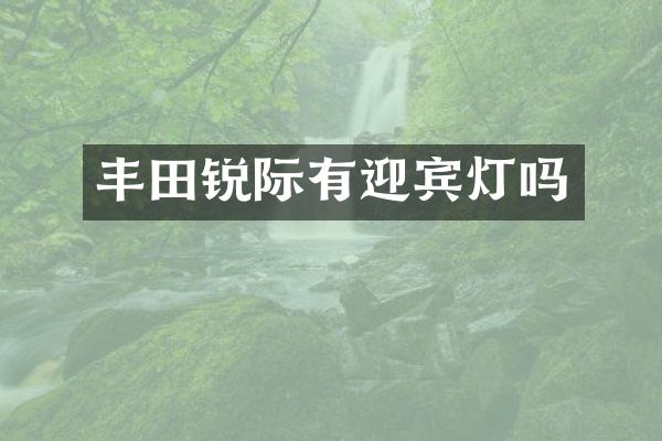 丰田锐际有迎宾灯吗