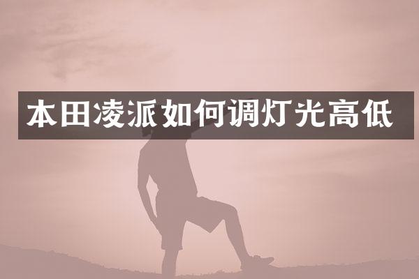 本田凌派如何调灯光高低