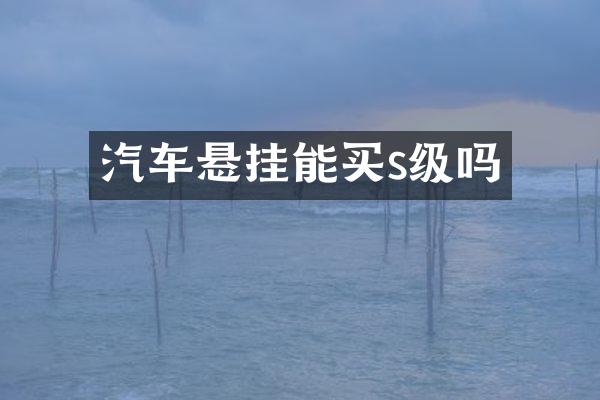 汽车悬挂能买s级吗