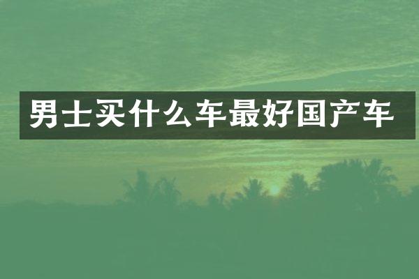 男士车最好国产车