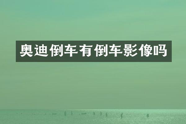 奥迪倒车有倒车影像吗