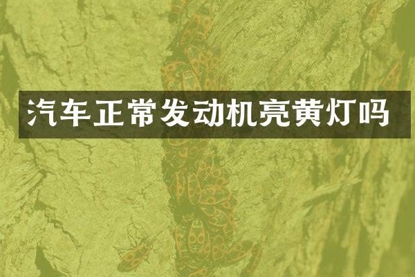 汽车正常发动机亮黄灯吗